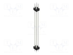 Connector: pin strips; pin header; male; PIN: 4; 2.54mm; THT; 2x2