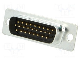 D-Sub HD; PIN: 26; plug; male; stamped and formed contacts; black