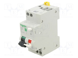 RCBO breaker; Inom: 6A; Ires: 30mA; Poles: 1+N; 230VAC; IP20; 1÷16mm2