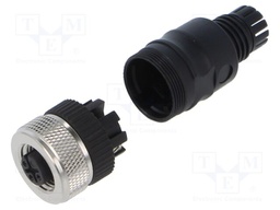 Connector: M12; plug; female; straight; PIN: 3; 0.75mm2; 125V; 4A