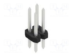 Connector: pin strips; pin header; male; PIN: 4; 2mm; THT; 2x2; 100V