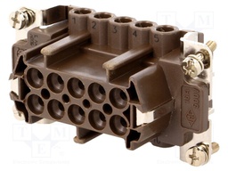 Connector: rectangular; female; 180 °C; 10+PE; size 57.27; 16A