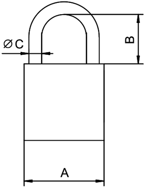 Bike lock; double bolted,steel shackle,close by key; A: 155mm