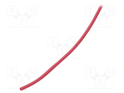 Heat shrink sleeve; glueless; 2: 1; 2.5mm; red; polyolefine; reel