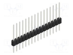 Connector: pin strips; pin header; male; PIN: 16; 1.27mm; THT; 1x16