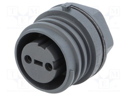 Connector: circular; socket; female; PIN: 2; EXPlora; nickel plated