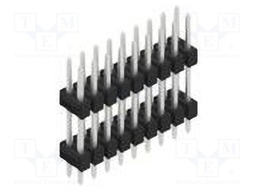 Connector: pin strips; pin header; male; PIN: 18; 2.54mm; THT; 2x9
