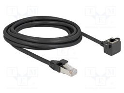 Extender Ethernet; F/UTP; Cat: 6; 3m; PVC; black; 26AWG; screw