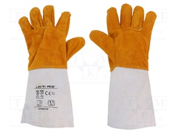 Protective gloves; Size: 11; natural leather; long