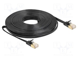 Patch cord; U/FTP; Cat: 7; RJ45 plug,both sides; 10m; PVC; black