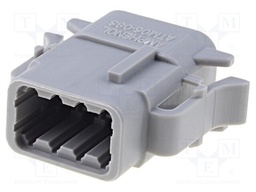 Connector: wire-wire; ATM; plug; female; PIN: 8; IP67; Locking: latch
