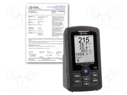 Meter: air quality; Range: 0÷10000ppm (CO2),0÷250um/m3; ±3%