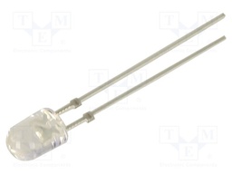 LED; blue; oval; 5.1x4.3mm; 5500mcd; Front: convex; 3.1VDC; 20mA