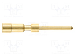 HAN M23 SIGNAL, MALE CRIMP CONTACT, 1MM, 0.75 1.50MM², GOLD 07AH5539