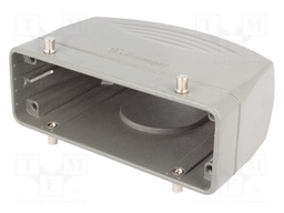 Enclosure: for HDC connectors; size 24B; for cable; high; metal