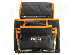 Waist bag; tool case; black-orange; poliester 1680D; 295x260mm
