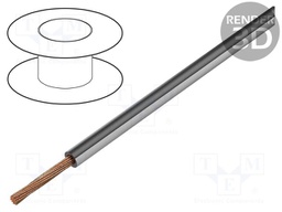 Wire; FLRY-B; 1x0.75mm2; stranded; Cu; PVC; black-white; 60V