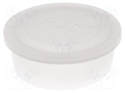 Plugs; Body: semi-transparent; Out.diam: 35.5mm; H: 12mm; Mat: LDPE