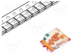 LED; SMD; 0805; blue; 28÷180mcd; 2x1.25x0.8mm; 130°; 2.8÷3.8V; 20mA
