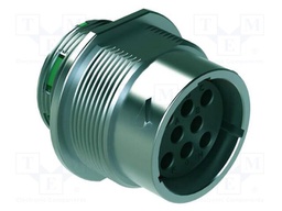 Connector: circular; socket; female; 25A; 250V; PIN: 8; IP67; crimped