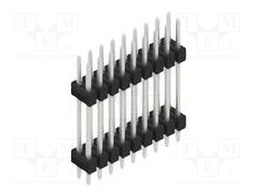 Connector: pin strips; pin header; male; PIN: 18; 2.54mm; THT; 2x9