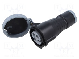 Connector: AC supply 3-phase; plug; female; straight; for cable