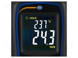 Thermoanemometer; LCD 2"; Velocity measuring range: 0.4÷30m/s