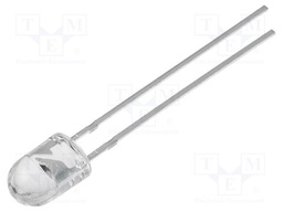 LED; oval; 5x4.1mm; orange; 7000÷8000mcd; 100/40°; Front: convex