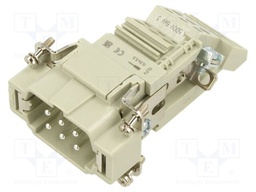 Connector: HDC; contact insert; male; CTSE; PIN: 6; 6+PE; size 44.27