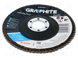 Flap grinding wheels; Ø: 125mm; Øhole: 22.2mm; Granularity: 120