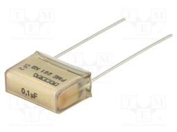 Capacitor: paper; 100nF; 220VAC; Pitch: 15.2mm; ±10%; THT; 400VDC