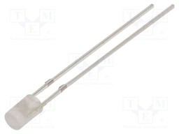 LED; red; 3mm; 100mcd; 140°; Front: flat; 2.1÷2.6VDC; No.of term: 2