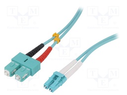 Connector: fiber optic; patchcord; multi mode duplex (MM); LC,SC