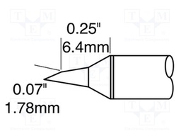 Tip; bevel; 1.8x6mm; 510°C; for soldering station