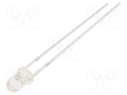 LED; 3mm; green; 3000÷5800mcd; 30°; Front: convex; Pitch: 2.54mm