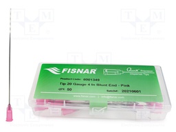 Needle: steel; 4"; Size: 20; straight; 0.58mm; Mounting: Luer Lock