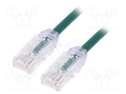 Patch cord; TX6A-28™,U/UTP; 6a; solid; Cu; LSZH; green; Len: 3m