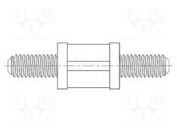 Spacer sleeve; polyamide 66; 6.4mm; Colour: natural; UL94V-2