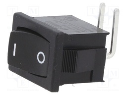 ROCKER; SPST; Pos: 2; ON-OFF; 15A/125VAC; black; -30÷65°C; 1000MΩ