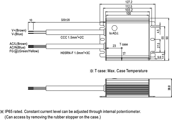 Power supply: switched-mode; LED; 72W; 36VDC; 1.2÷2A; 90÷305VAC