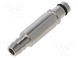 Contact; male; brass; nickel plated; CX; pipe ID Ø6mm; straight