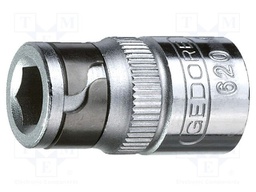 Adapter; socket spanner; square,hexagonal; HEX 1/4"; 1/4"; 23mm