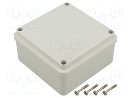Enclosure: junction box; wall mount; plastic; grey