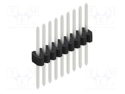 Connector: pin strips; pin header; male; PIN: 9; 1.27mm; THT; 1x9