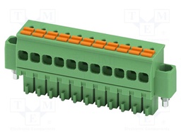 PCB connector, nominal cross section: 1.5 mm2, color: green,