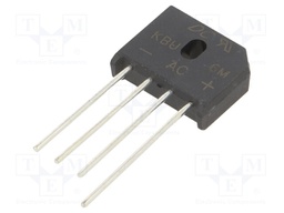 Bridge rectifier: single-phase; Urmax: 1kV; If: 6A; Ifsm: 150A; KBU