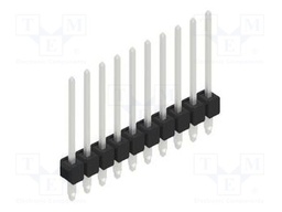 Connector: pin strips; pin header; male; PIN: 10; 2.54mm; THT; 1x10