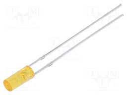 LED; 3mm; orange; 220÷330mcd; 110°; Front: flat; 2.1÷2.6VDC; 78mW