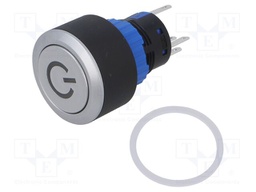 Switch: push-button; Pos: 2; SPDT; 0.5A/220VAC; 1A/24VDC; ON-(ON)