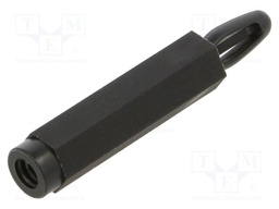 Insulating sleeve; 25mm; UL94V-2; Int.thread: M3; Mat: polyamide